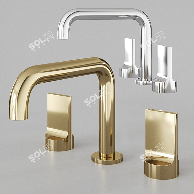 Elegant Minimalist Washbasin by Rubinetterie Stella 3D model image 1