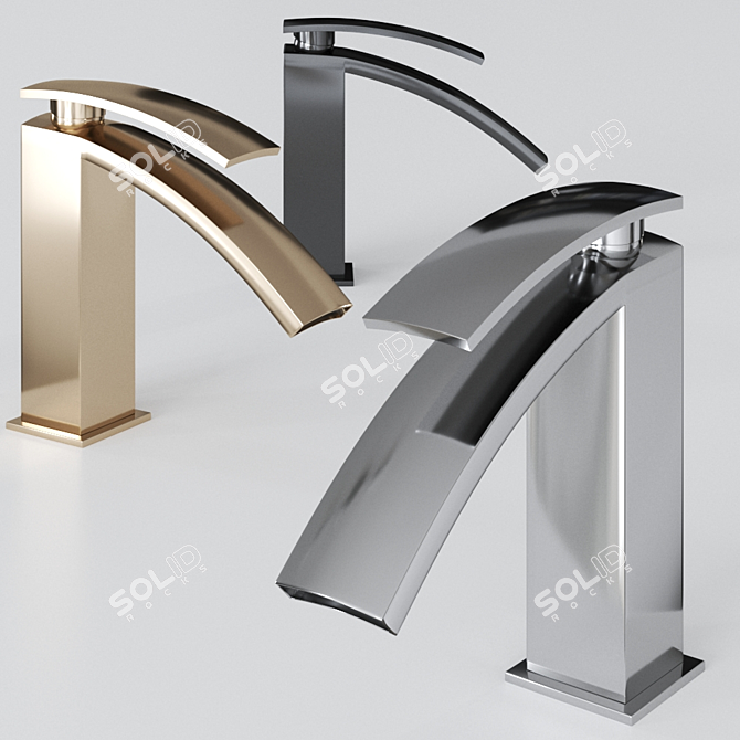 Moon Mono: Stylish Italian Faucet by Zazzeri 3D model image 1