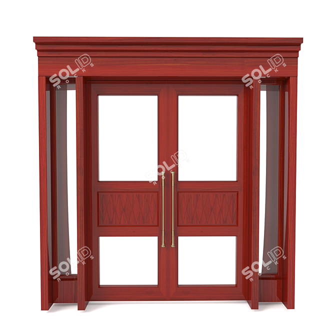 Elegant Classic Door 3D model image 1