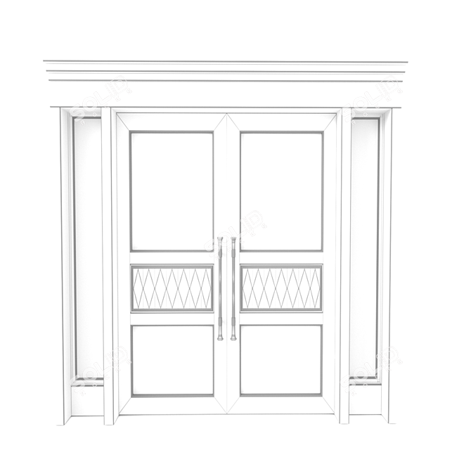 Elegant Classic Door 3D model image 5