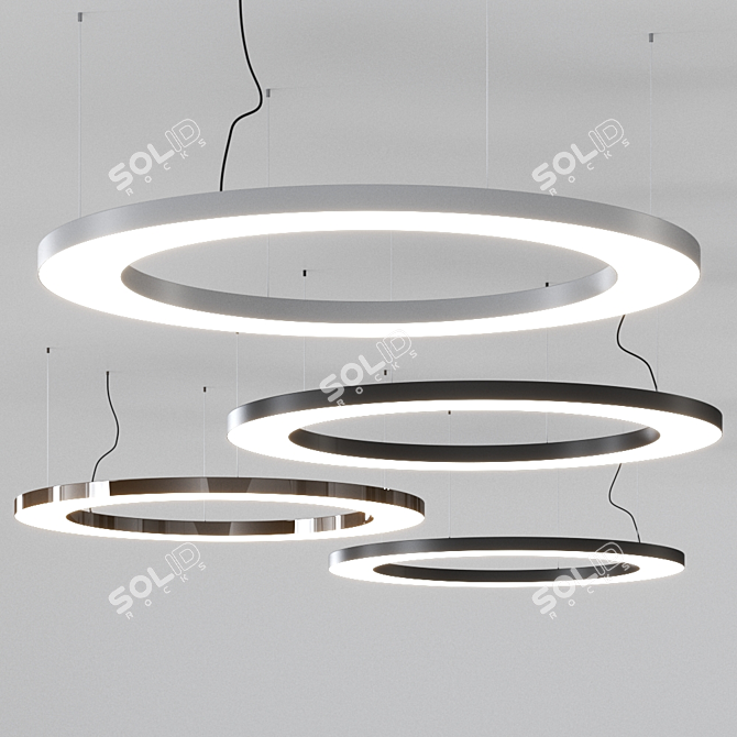 Sattler Anello Pendant Light: Sleek German Design 3D model image 1