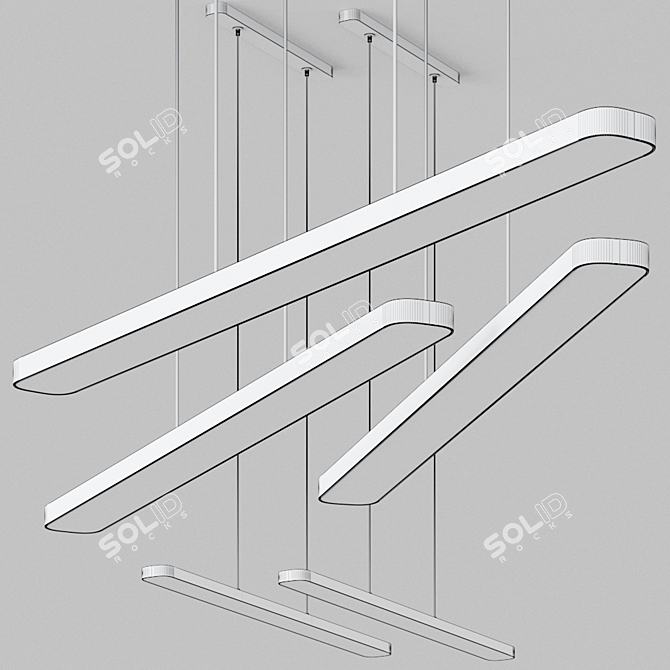 Elegant Casablanca Perfetto Suspension 3D model image 2