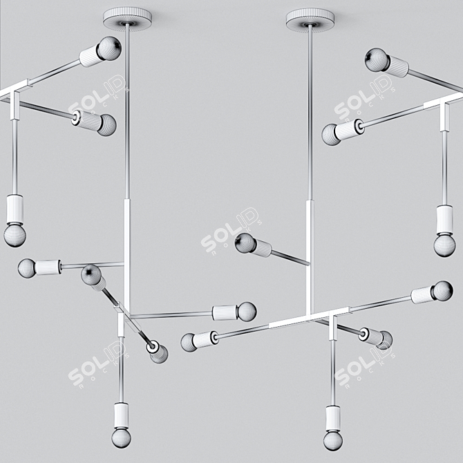 Elegant Cliff Suspension Light 3D model image 2