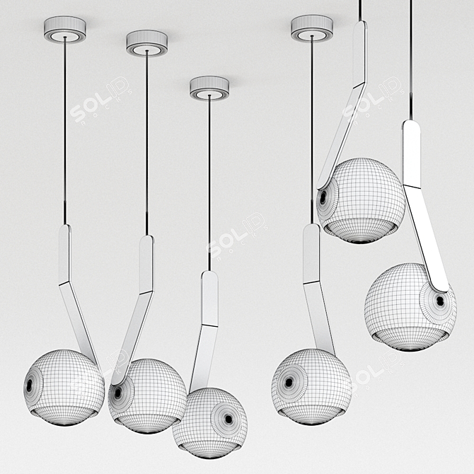 Suspended Brilliance: Io Sospeso Pendant 3D model image 2