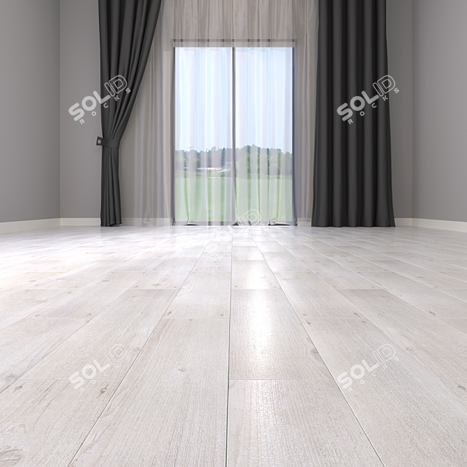 Modern Maple Parquet Flooring 15x60 3D model image 2