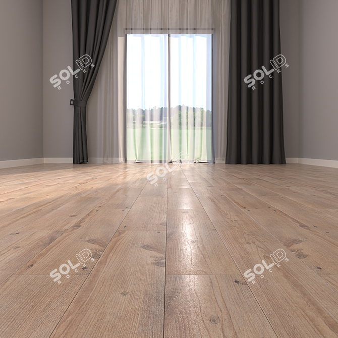 Yurtbay Derik Oak Parquet - 15x60cm Multi-Texture 3D model image 2