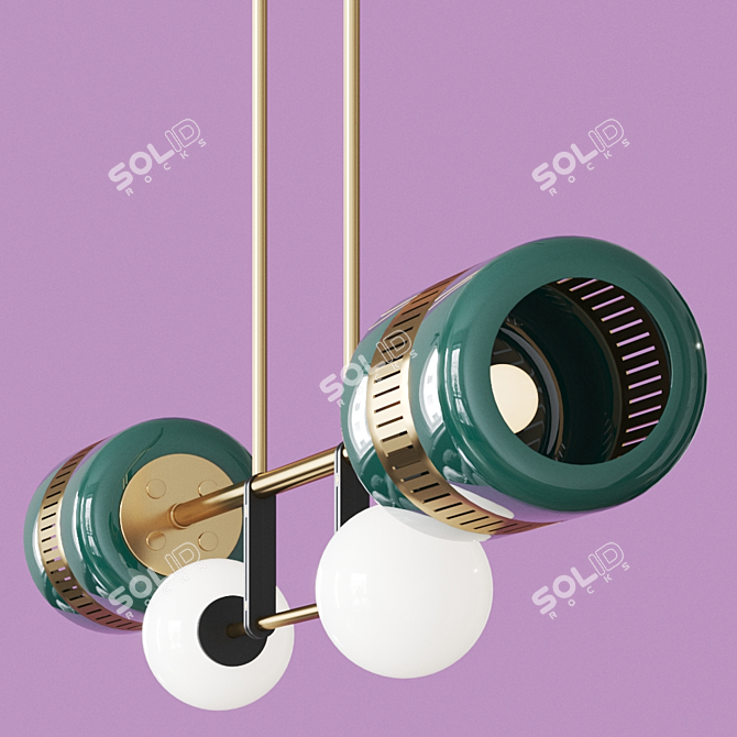 Elegant Lizak Pendant Light 3D model image 2