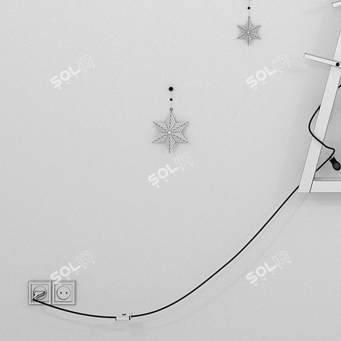 Minimalist Christmas Decor Set 3D model image 4