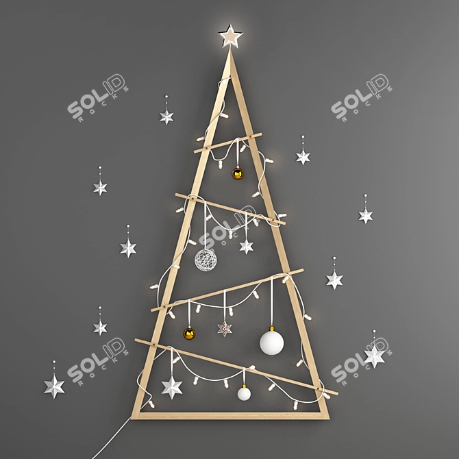 Minimalist Christmas Decor Set 3D model image 5