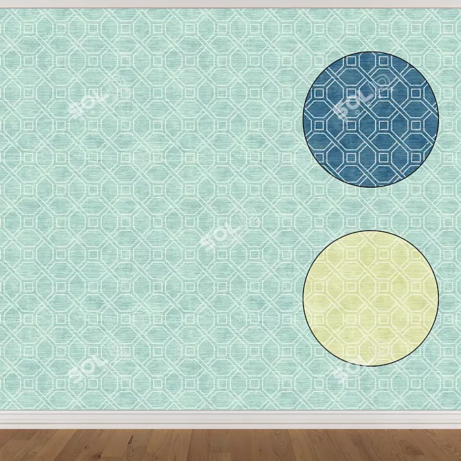 Seamless Wallpaper Set (3 Colors) 3D model image 1