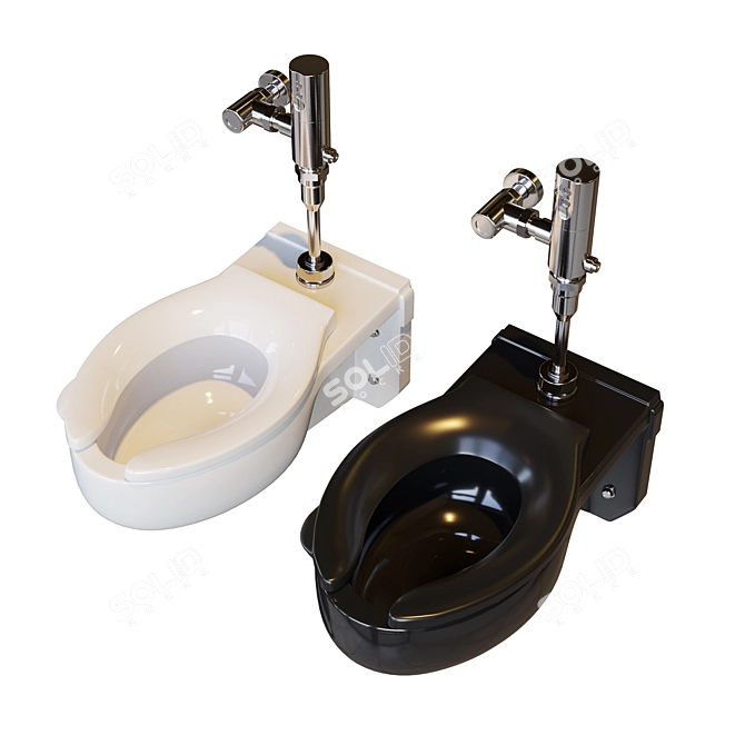 TOTO Wall-Mounted Commercial Toilet 3D model image 3