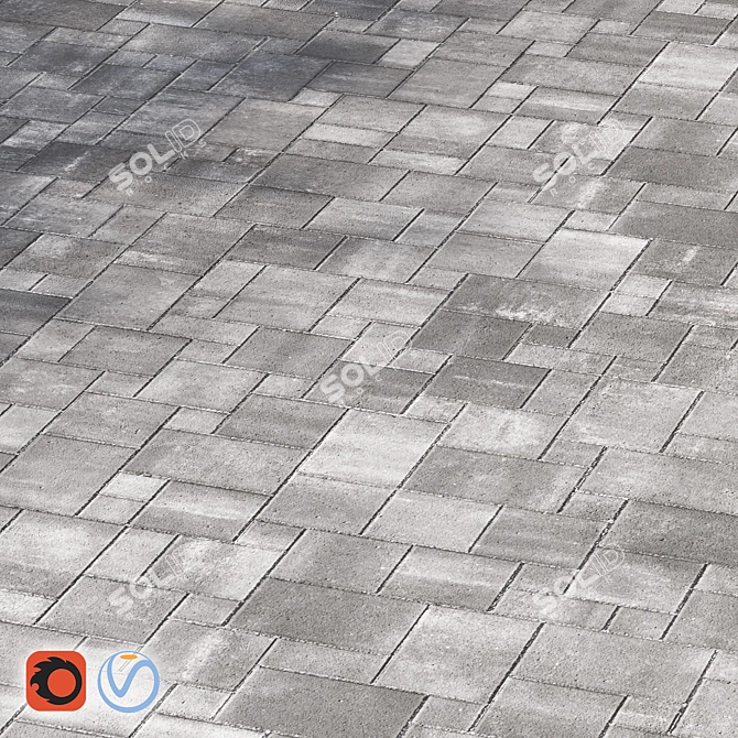 Seamless Paving Materials: V-Ray + Corona 3D model image 1