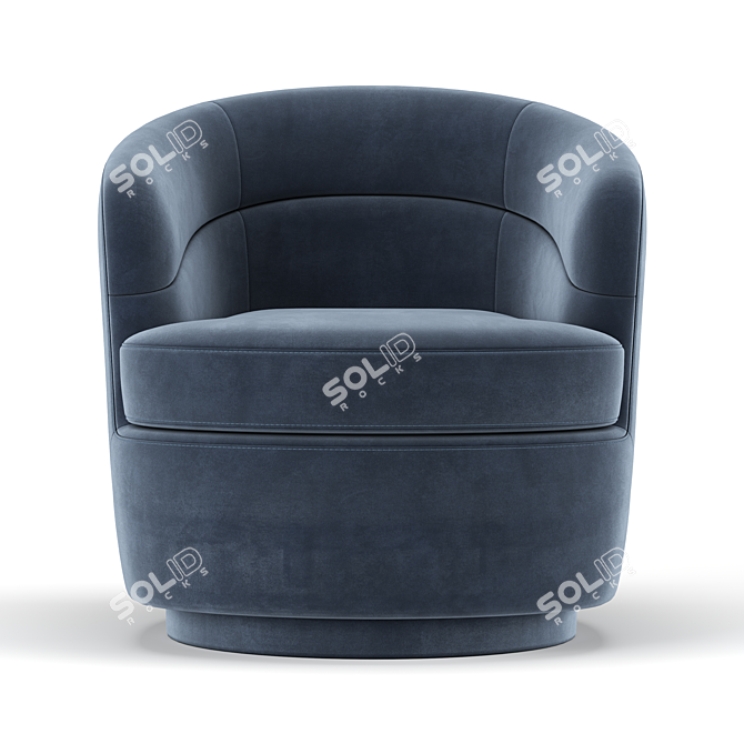 Elegant Viv Swivel Chair 3D model image 2