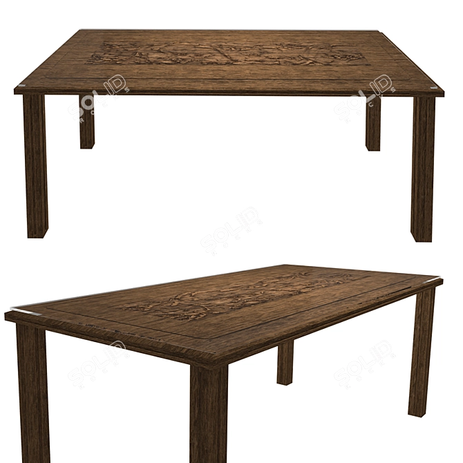 Elegant Classic Table 3D model image 1