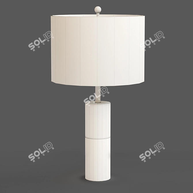 Sleek Gray and White Zoey Table Lamp 3D model image 3