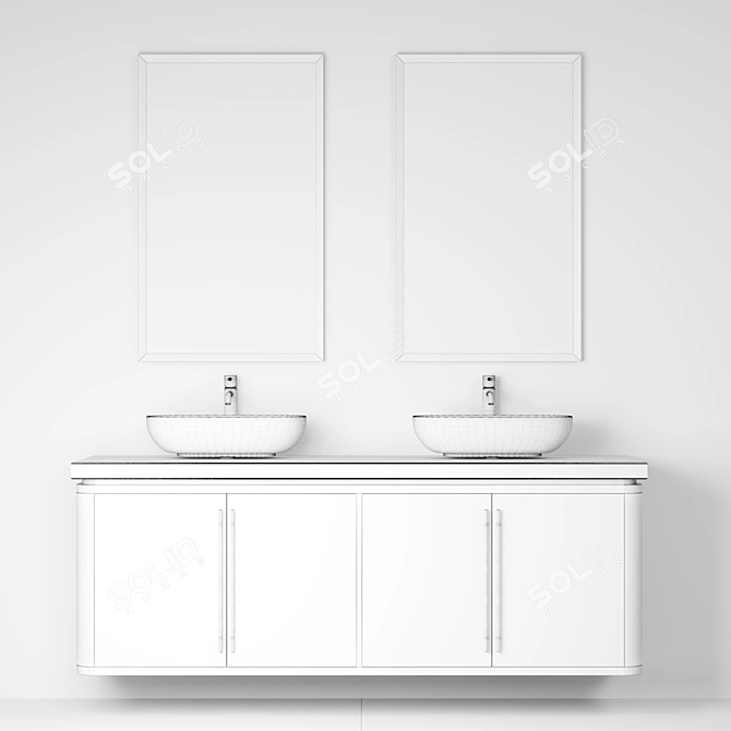 AP Elegant 3-Piece Bathroom Set 3D model image 6