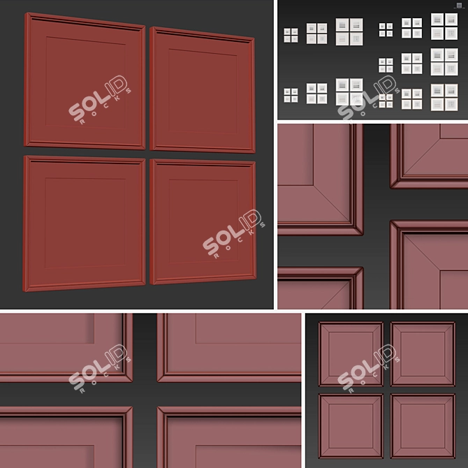 Versatile Picture Frame Set 3D model image 5