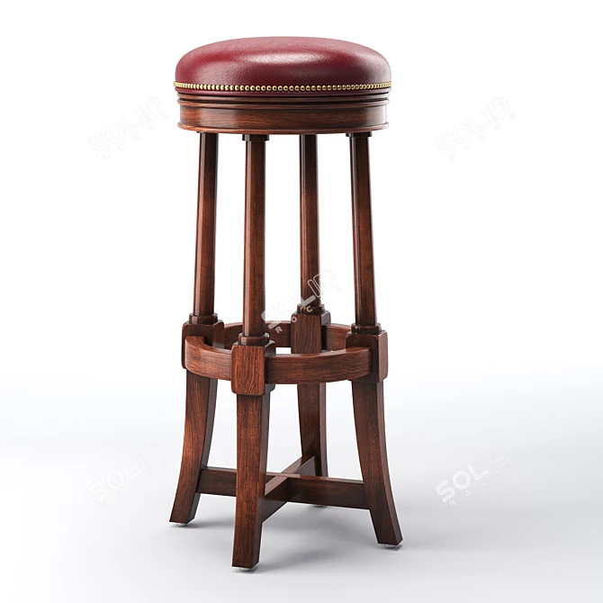 Elegant Thomas Bar Stool 3D model image 1