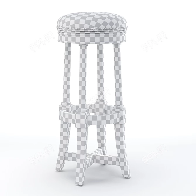 Elegant Thomas Bar Stool 3D model image 2