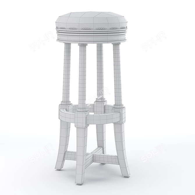 Elegant Thomas Bar Stool 3D model image 3