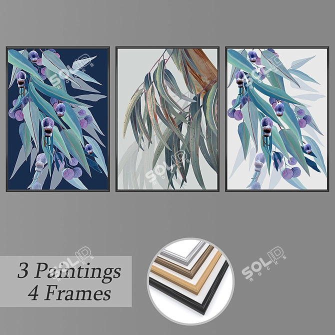 Versatile Set of Wall Paintings 3D model image 1