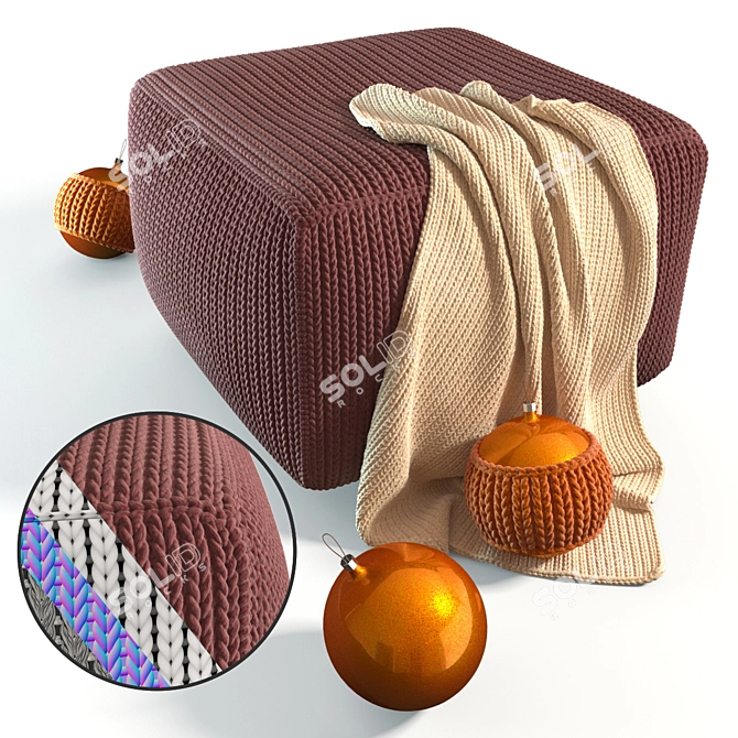 Cozy Knitted Jersey with Playful Toys 3D model image 1