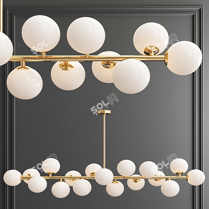 Mimosa Bubble Stik Chandelier 3D model image 3