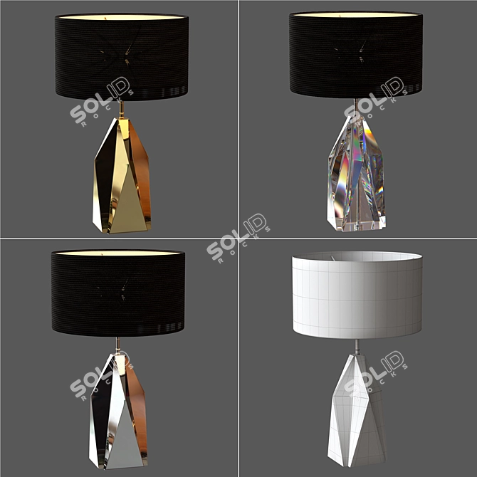 Elegant Eichholtz Setai Table Lamps 3D model image 2
