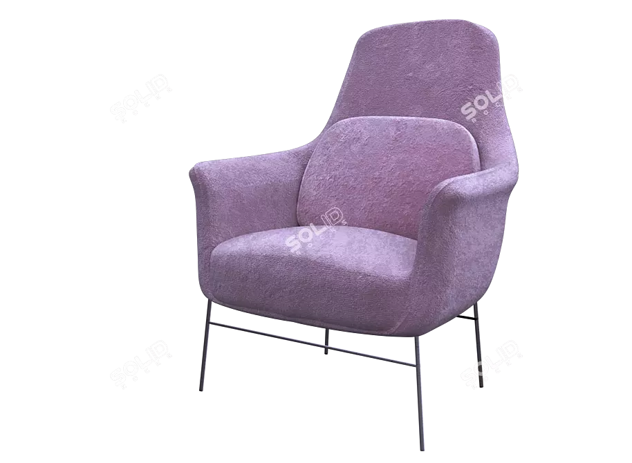 Sleek Contemporary Chair 3D model image 1