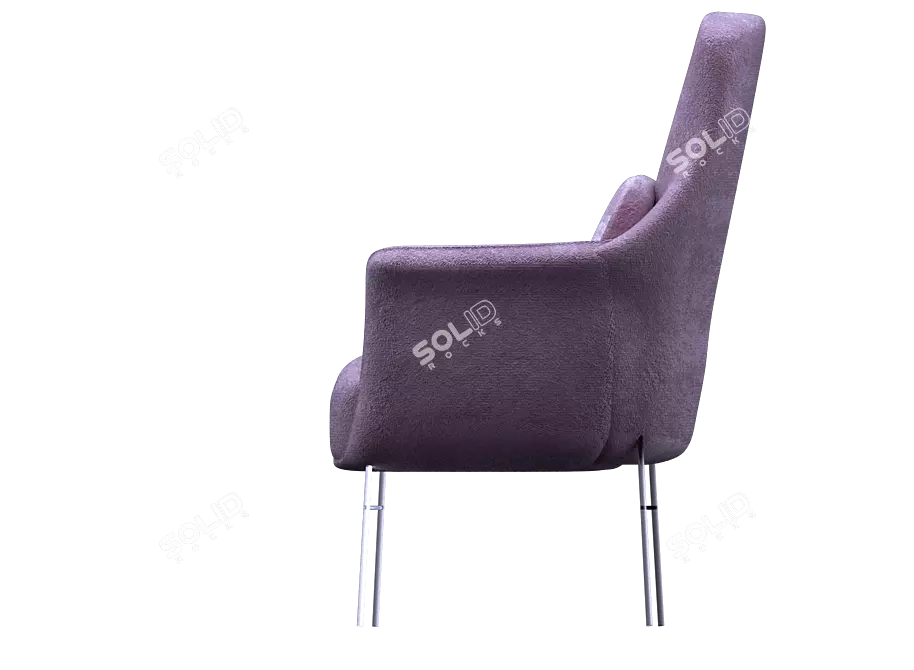 Sleek Contemporary Chair 3D model image 2