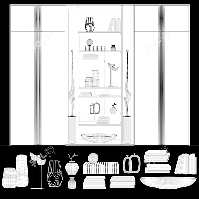 Modern Corona Wardrobe 03 3D model image 2