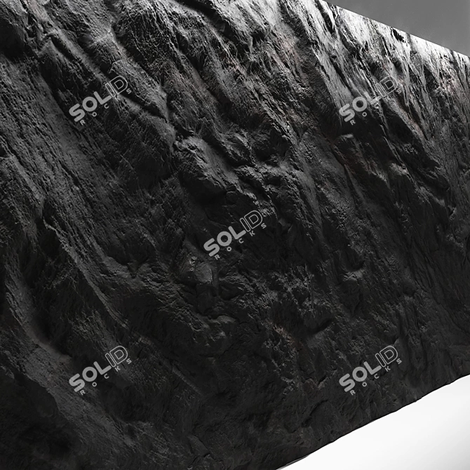 Title: Rock Wall 6 - High-Quality Stone Texture 3D model image 2