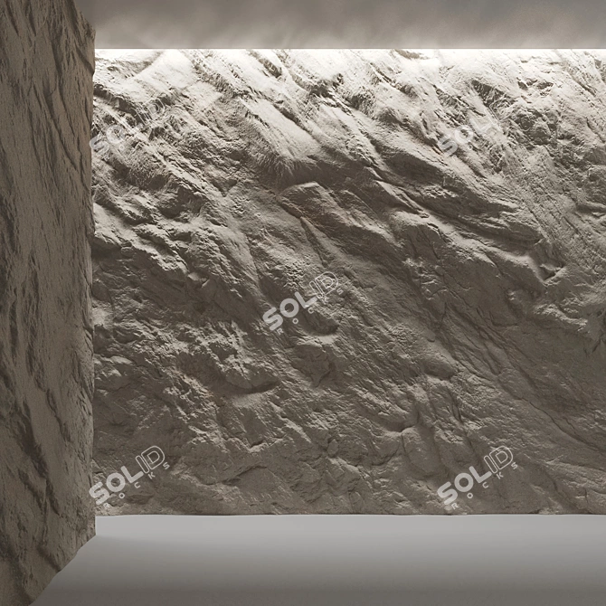 Title: Rock Wall 6 - High-Quality Stone Texture 3D model image 3