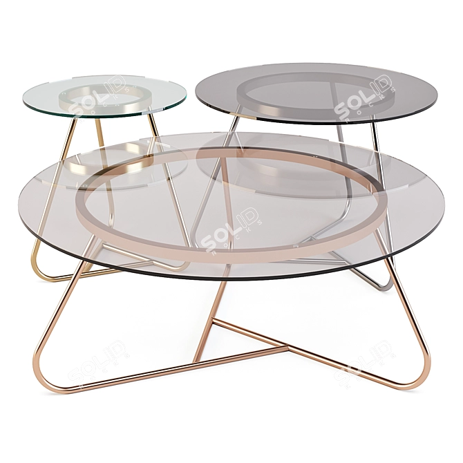 Domkapa Gina Coffee & Side Tables 3D model image 1