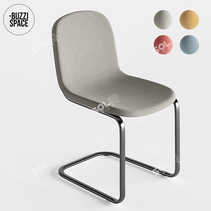 Spring-Like Bounce Chair: BuzziBounce by BuzziSpace 3D model image 1