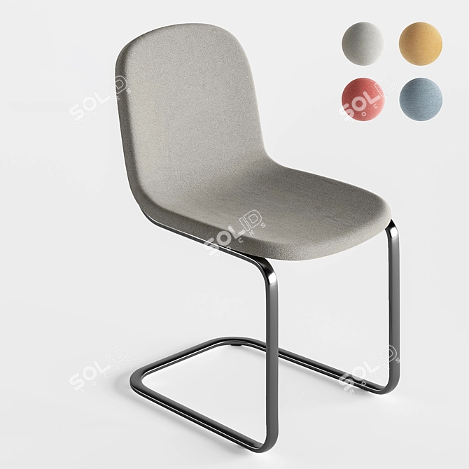 Spring-Like Bounce Chair: BuzziBounce by BuzziSpace 3D model image 6