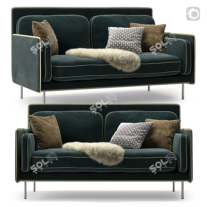 Elegant Erik Jorgensen EJ 480 Sofa 3D model image 1