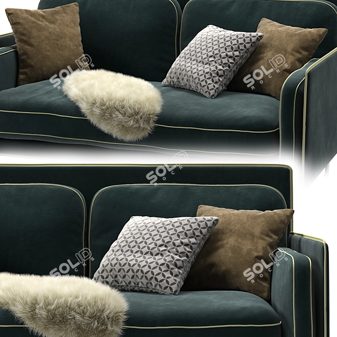 Elegant Erik Jorgensen EJ 480 Sofa 3D model image 2