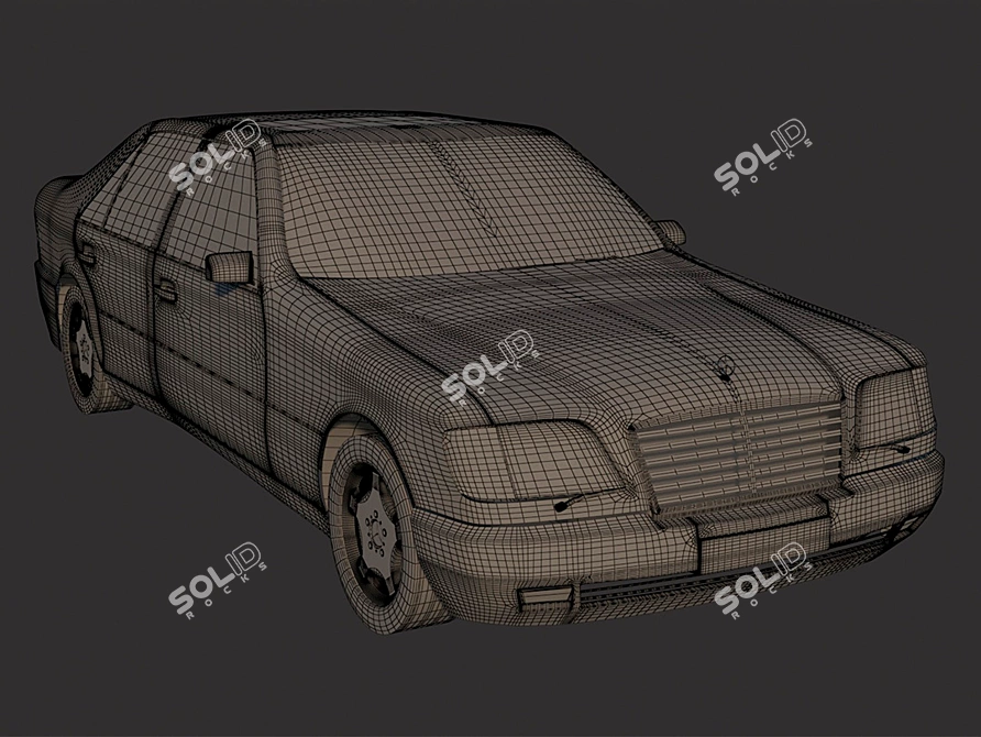 Classic Mercedes w140 - 3D Model 3D model image 2