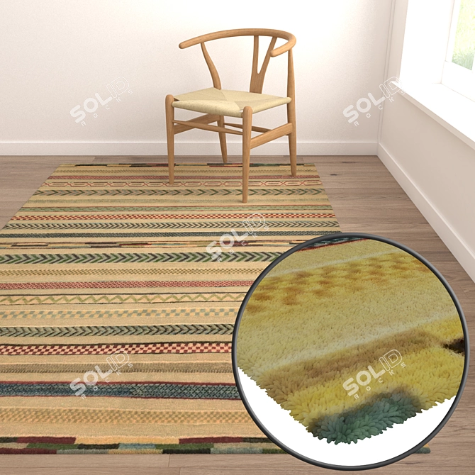 1944 Vintage Must-Have Carpets Set 3D model image 5