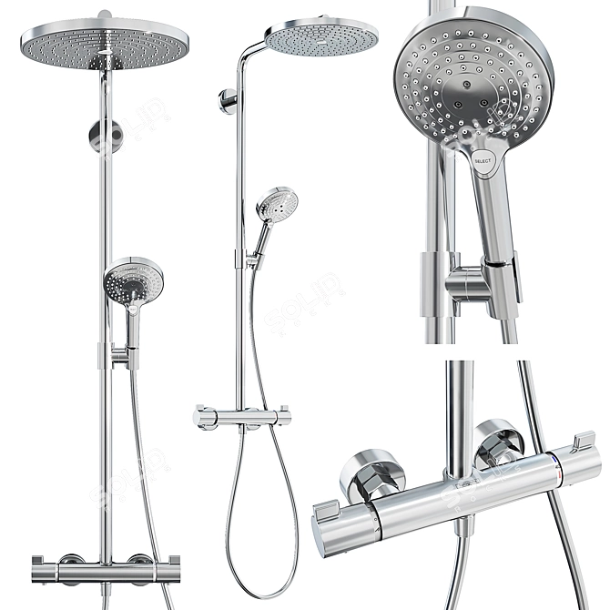 Ultimate Shower Experience: Hansgrohe Raindance 3D model image 1