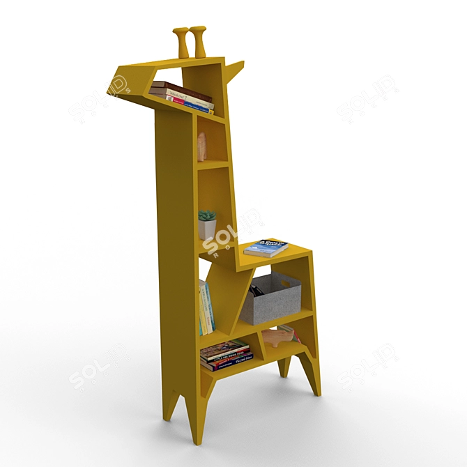 Giraffe Cabinet | Book and Toy Storage Solution 3D model image 2