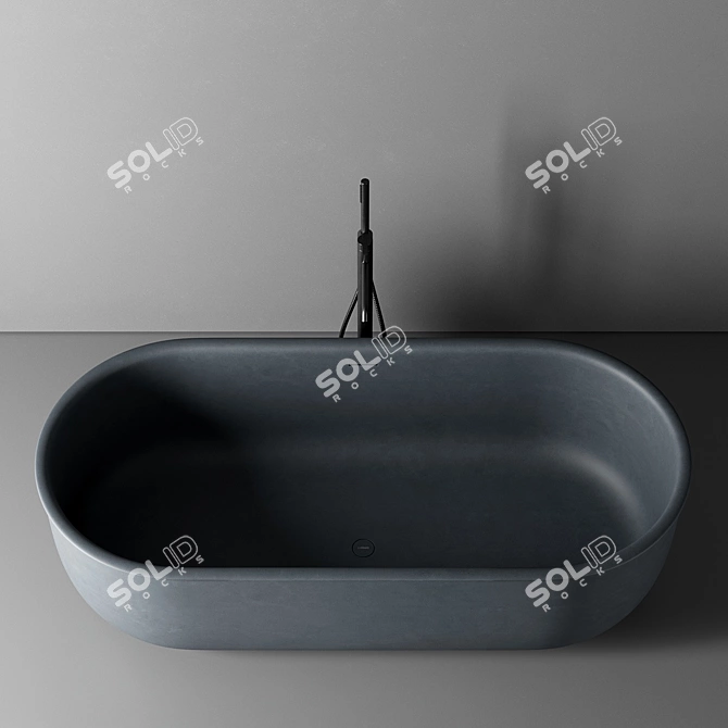 Inbani Prime Oval Cement Bathtub 3D model image 3