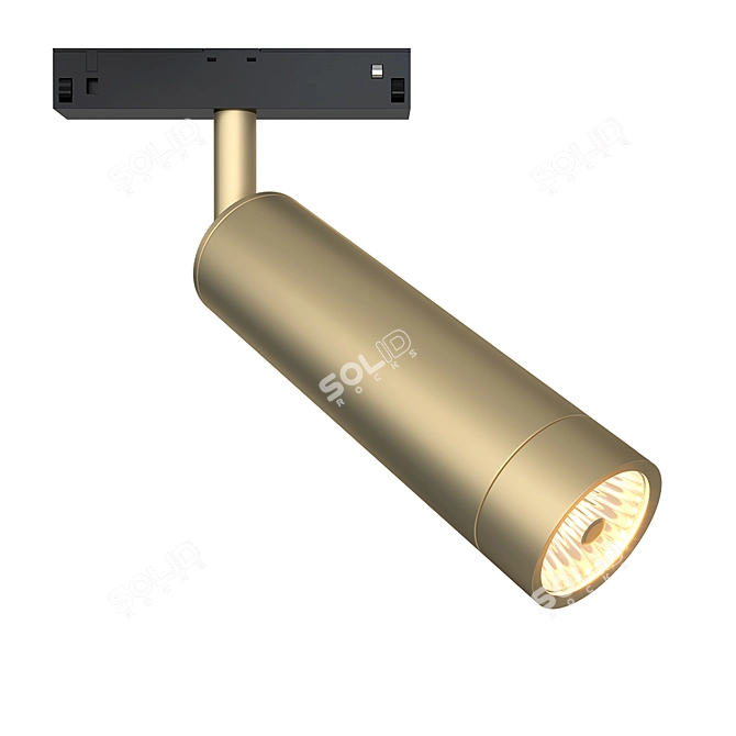 Sleek Adjustable Track Lamp 3D model image 1