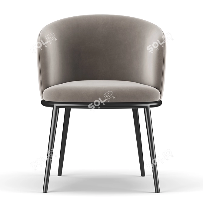 Elegant Filmore Dining Chair 3D model image 3