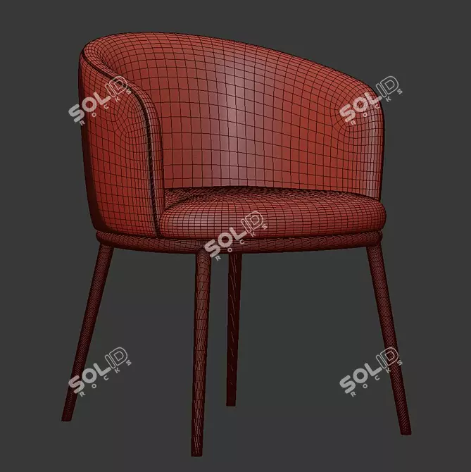 Elegant Filmore Dining Chair 3D model image 1