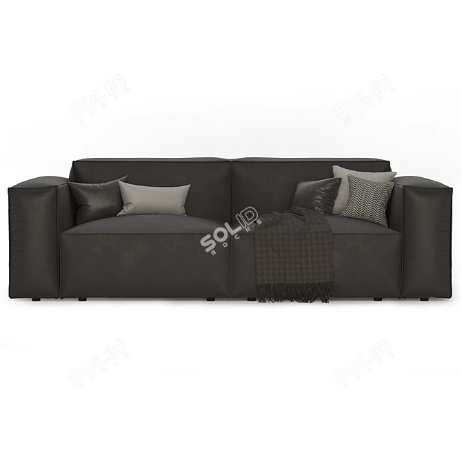 Stylish Comfort: 3D Designed Sofa 3D model image 1