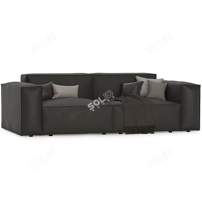 Stylish Comfort: 3D Designed Sofa 3D model image 2