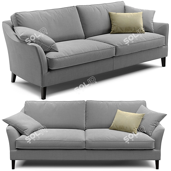 Elegant Comfort: Bielefelder Salon Sofas 3D model image 1
