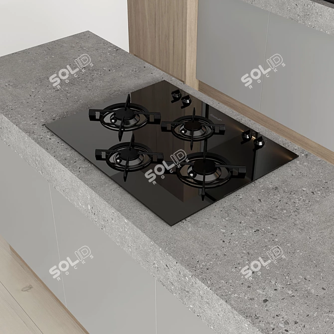 Modular Hadi Kitchen - Customizable & Space-saving 3D model image 3